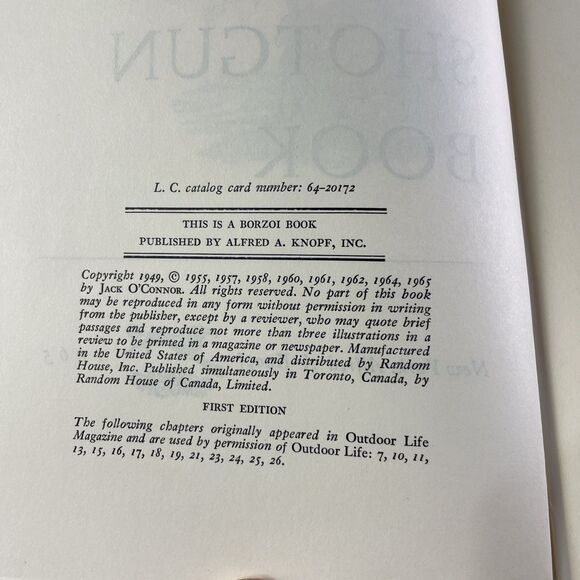 The Shotgun Book Jack O'Connor First Edition 1965 Hardcover with Dust Jacket - Picture 9 of 16